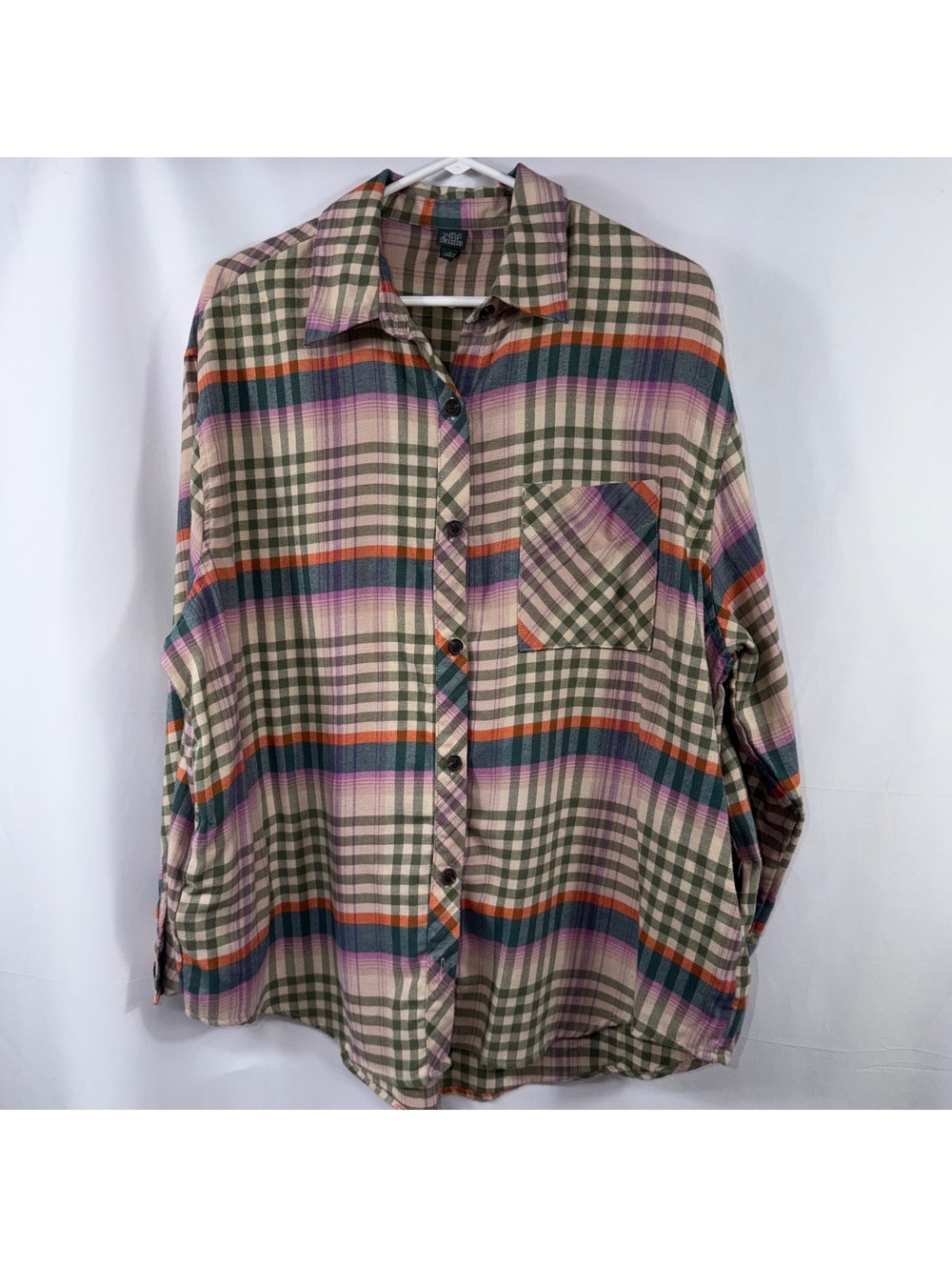 Wild Fable Plaid Oversized Button Down Shirt Large